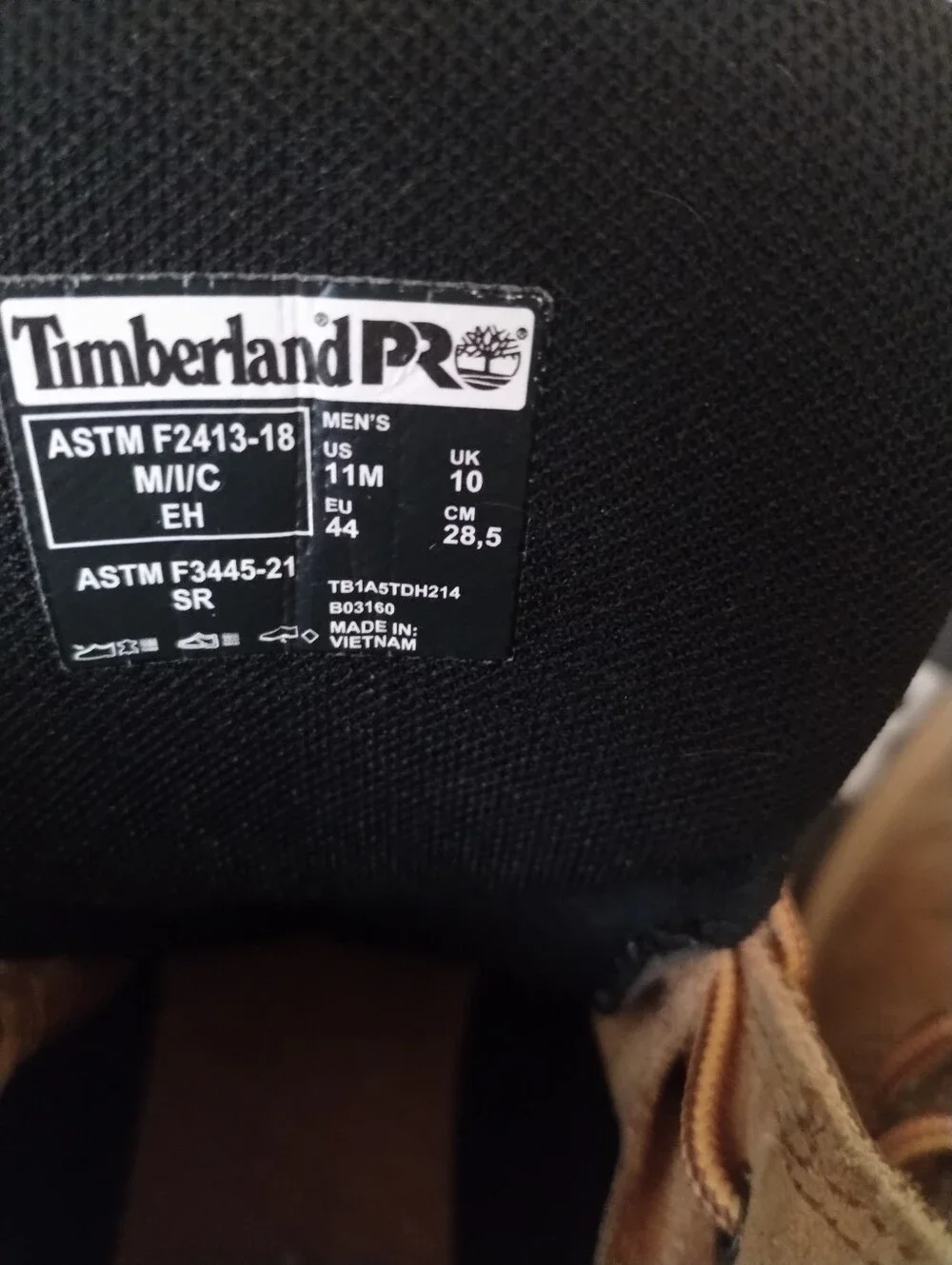 Mens Timberland Steel Toe Water Resistant Insulated High Top Work Boots Sz 11m
